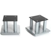 Atacama Speaker Stands in Silver - Height 200mm