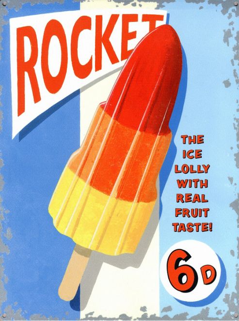 Image of Rocket Tin Sign