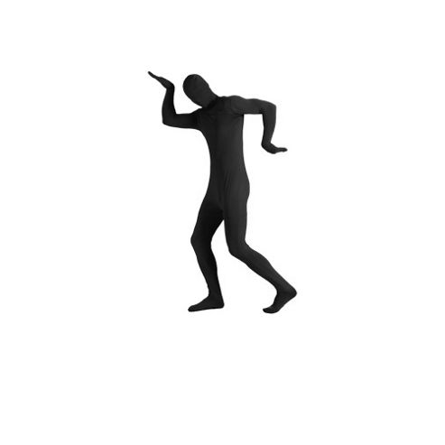 Image of Rubies Fancy Dress Costume - 2nd Skin Full-body Stretch Jumpsuit - Black - Adult Medium
