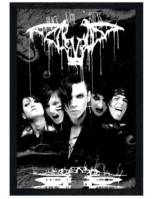 Image of Black Veil Brides Black Wooden Framed Wretched & Divine Bvb Poster