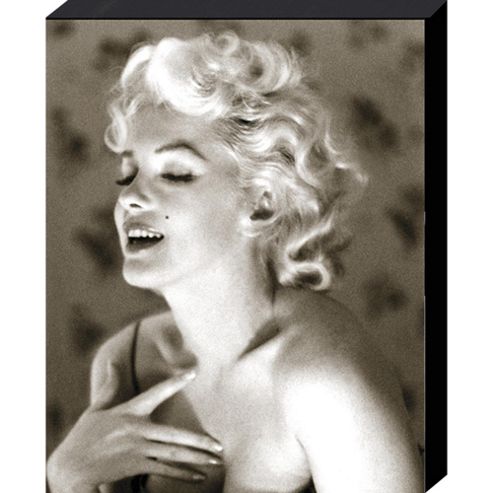 Image of Marilyn Monroe Black And White Smile Canvas 30x30cm