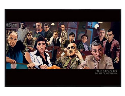 Image of The Art Of Justin Reed Gloss Black Framed The Bad Guys Poster