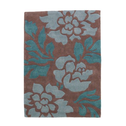 Image of Oriental Carpets & Rugs Hong Kong 33l Brown/blue Rug - 120cm X 170cm