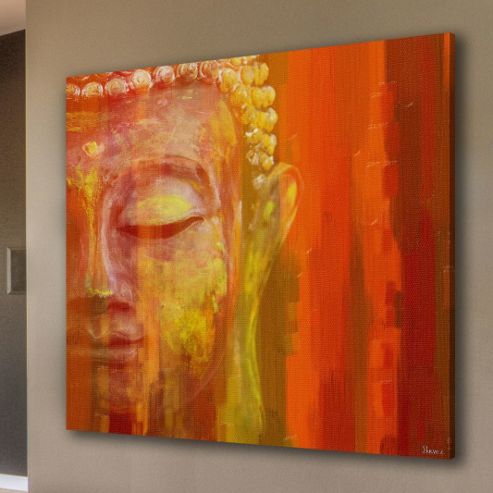 Image of Parvez Taj Buddha Canvas Wall Art - 122 Cm H X 122 Cm W X 5 Cm D