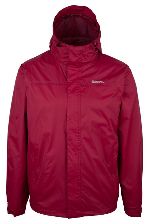 Image of Mens Outdoor Hooded Torrent Waterproof Jacket - Red