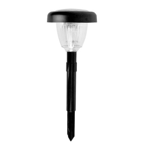 Image of Pack Of Twelve Solar Powered Led Spike Lights In Gloss Black