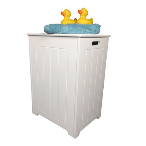 Image of Pendeen Laundry Bin, White