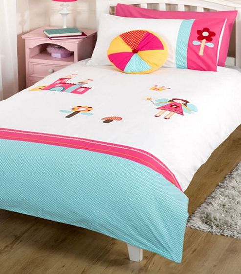 Image of Fairy Magic, Pure Cotton Embroidered Single Duvet