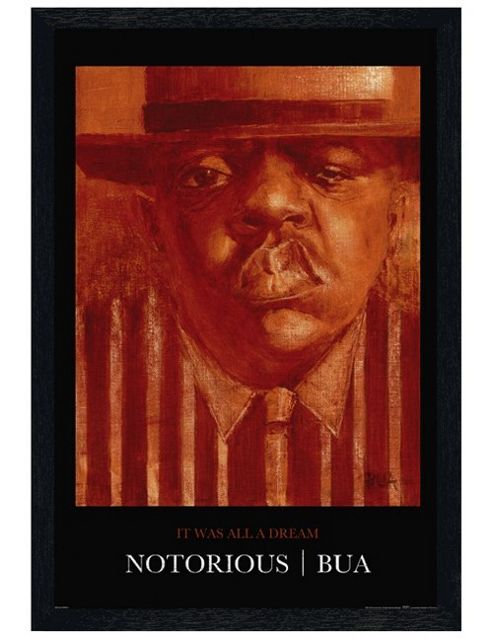 Image of Notorious Big Black Wooden Framed It Was All A Dream Poster