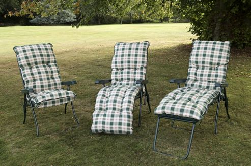 Image of Swift Garden Furniture Capri Single Piped Recliner Chair - Hunter