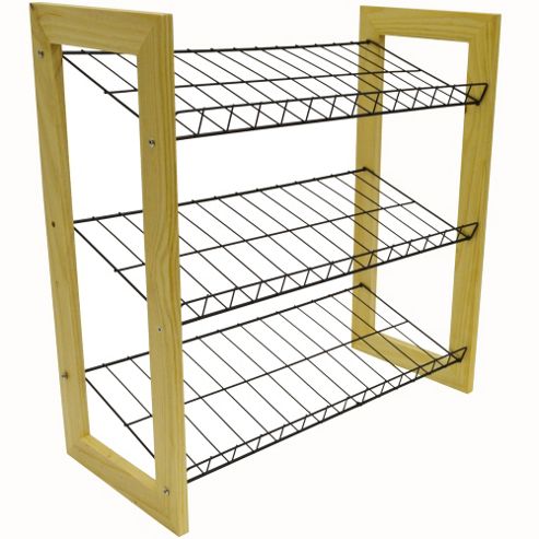 Image of Shoe / Storage Rack - Pine / Black