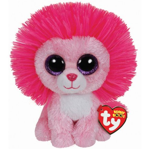 Image of Ty Beanie Boo Plush - Fluffy The Valentines Lion