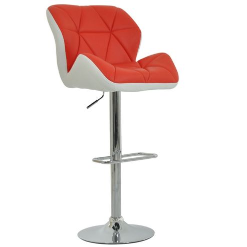Image of Eris Red With White Under Bar Stool