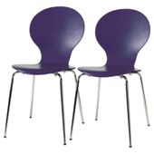 Bistro Chairs Pair Purple