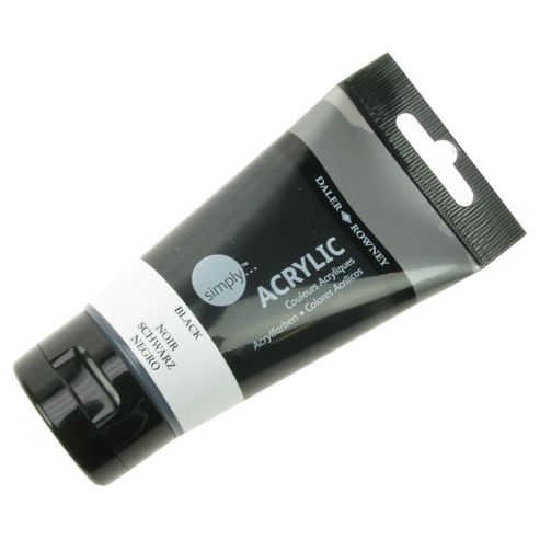 Image of Daler Simply Acrylic Black 75ml