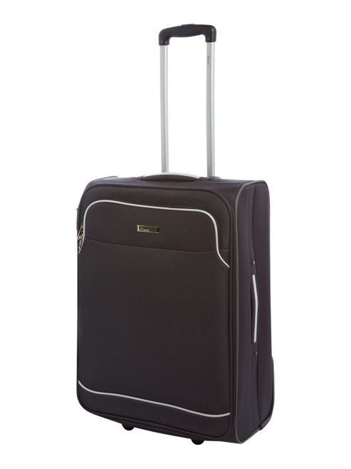 Image of Linea Polyesterapollo 61cm 2 Wheel Case In White In Black