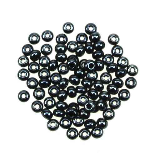 Image of Czech Seed Bead 6/0 Metallic Gunmetal