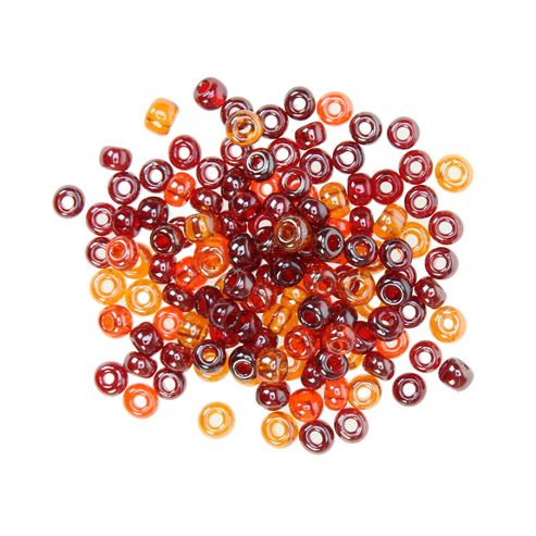 Image of Czech Seed Bead 6/0 Luster Red Mix