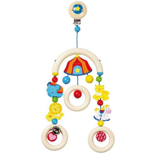 Image of Heimess 735710 Wooden Mini Trapeze Clip On Mobile (circus)