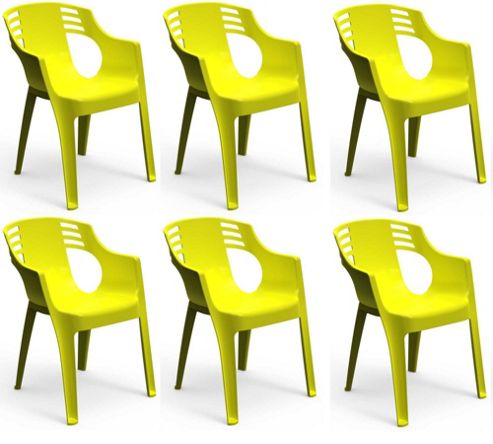 Image of Resol City Garden Outdoor / Indoor Designer Plastic Chair - Green - X6