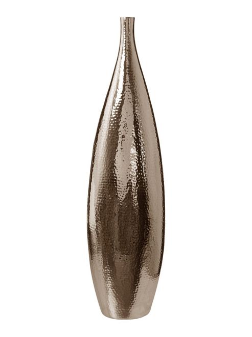 Image of Casa Couture Hammered Metal Vase In Silver New