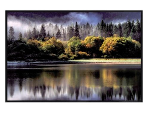 Image of Gloss Black Framed Misty Reflection Poster