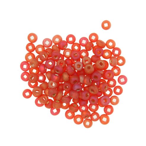Image of Czech Seed Bead 6/0 S/l Dark Red Raindow/matt