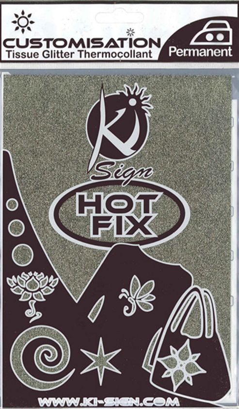Image of Hot Fix Fabric - Glitter - Olive