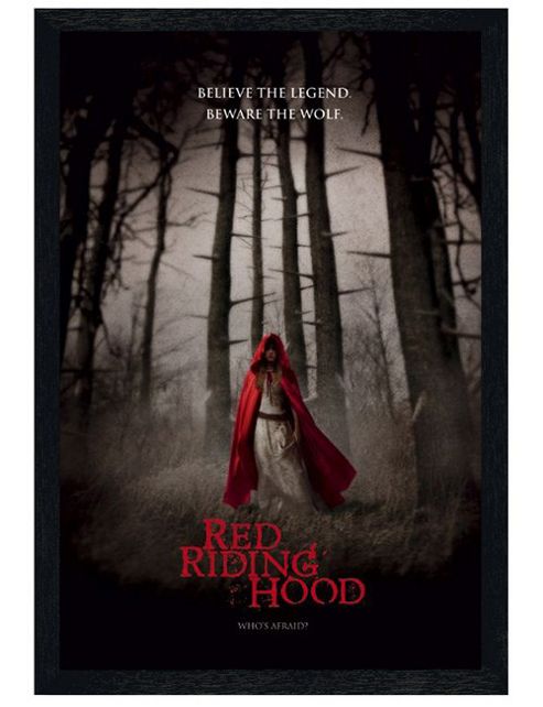 Image of Red Riding Hood Black Wooden Framed Believe The Legend Poster