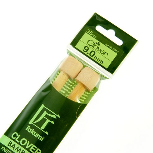 Image of Clover Takumi Bamboo Knitting Needles - 9.0mm - 2pk