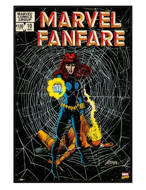 Image of Gloss Black Framed Marvel Comics Black Widow Poster