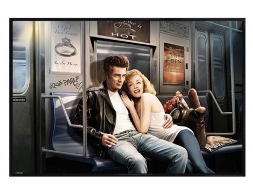 Image of Jj Brando Gloss Black Framed Subway Ride Poster