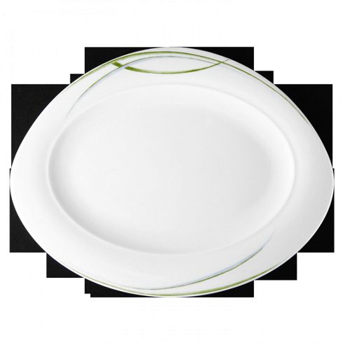 Image of Seltmann Weiden Trio Platter In White - 2 Cm H X 31 Cm W X 24 Cm D