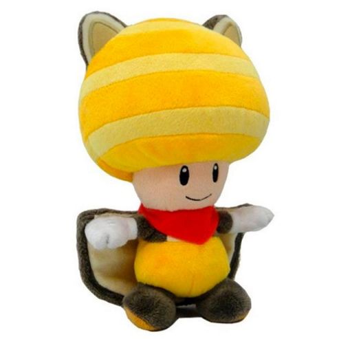 Image of Official Nintendo Mario Plush Stuffed Toy - 6" Flying Squirrel Toad Yellow