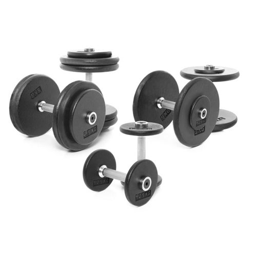 Image of Body Power Pro-style Dumbbells Set A: 2.5-25kg