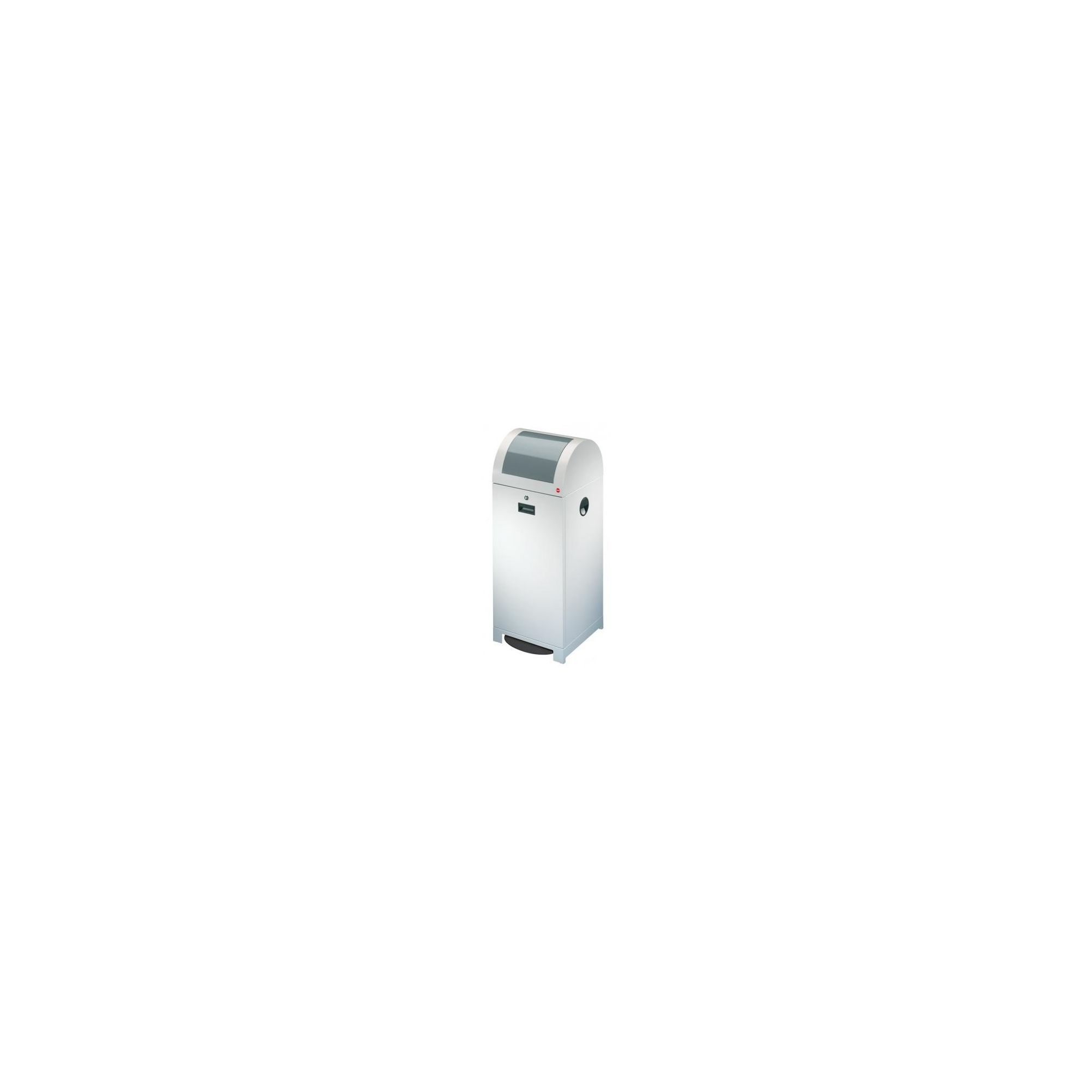 Hailo ProfiLine WSB 70P Recycling and Waste Bin in White Aluminium with Foot-operated Flap at Tesco Direct