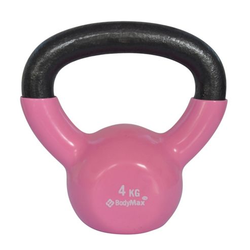 Image of Bodymax 4kg Vinyl Coated Kettlebell (pink)