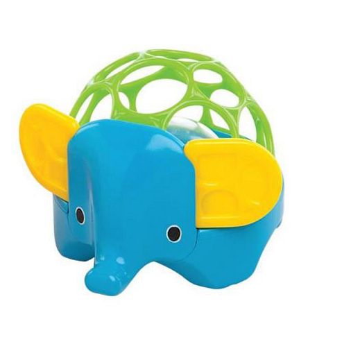 Image of Oball Rollie Rattles Blue Elephant