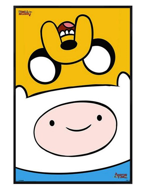 Image of Adventure Time Gloss Black Framed Finn & Jake Flip! At Poster