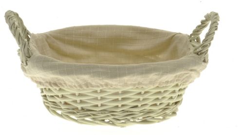 Image of Wicker Valley Bread Basket With Cream Lining