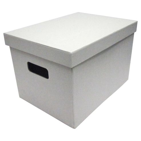 Image of Metallic Silver Faux Leather Trunk