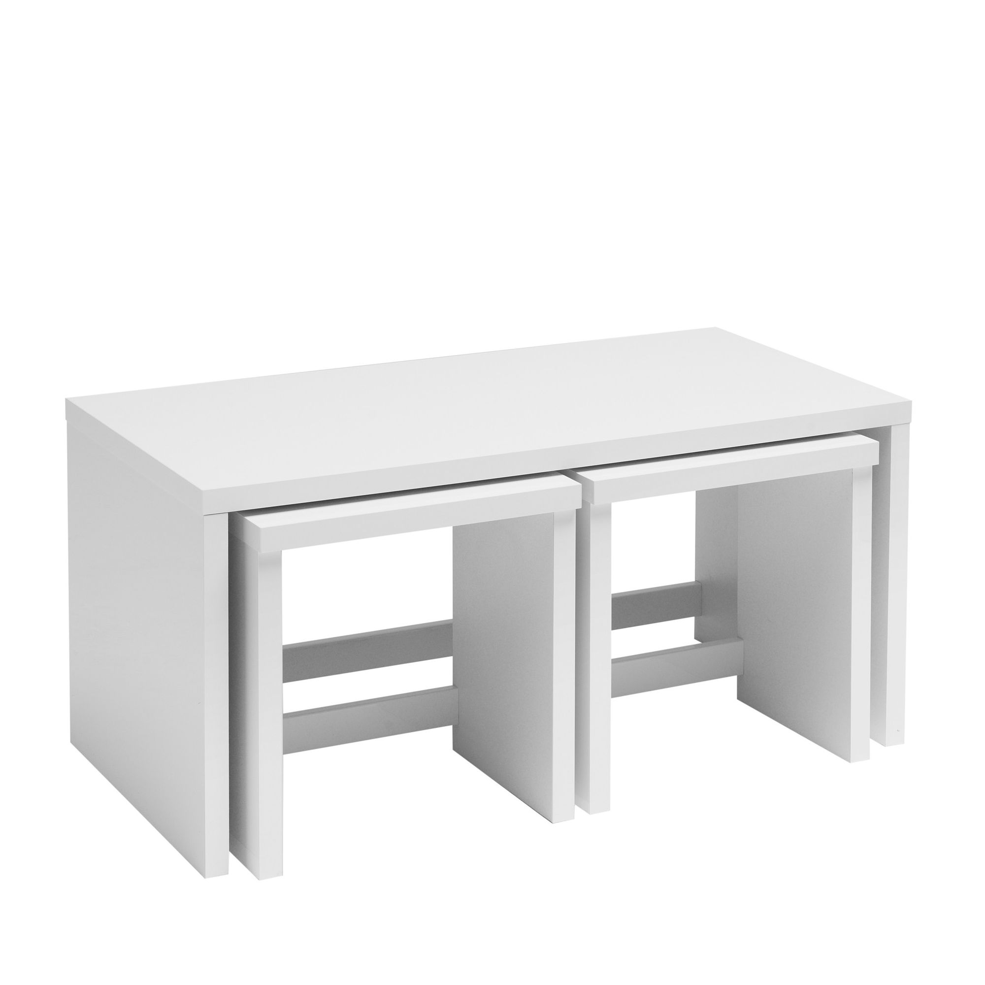 Caxton Manhattan Long John Table in White Gloss at Tescos Direct