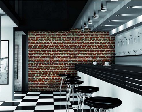 Image of 1wall Red Brick Wall Mural