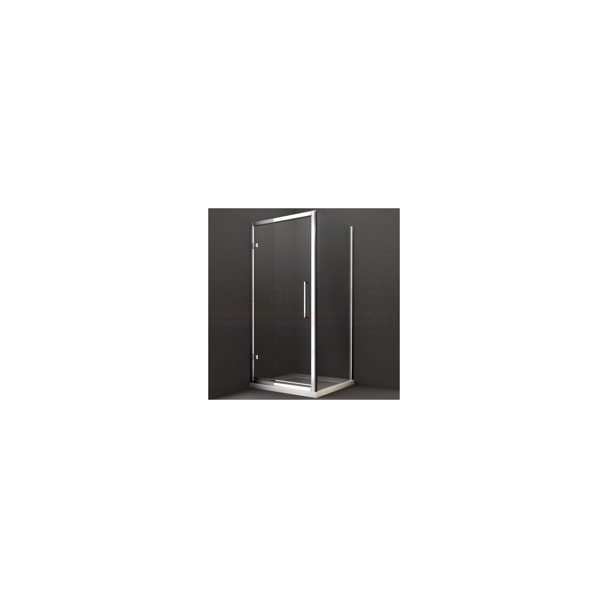 Merlyn Series 8 Hinged Door with Side Panel Shower Enclosure, 800mm, Low Profile Tray, 8mm Glass at Tesco Direct