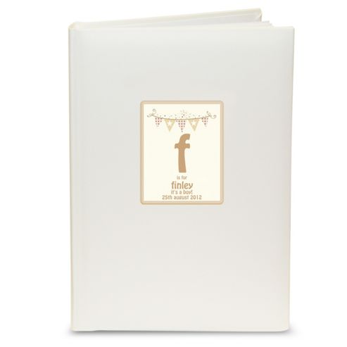 Image of Personalised Cute Bunting Photo Album With Sleeves