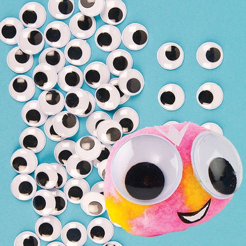Image of Jumbo Self-adhesive Wiggle-eye's (pack Of 100)