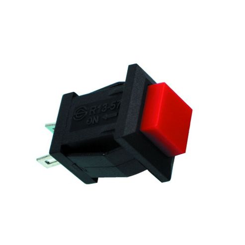 Image of Square Push To Make Button Switch Black 0.5a 240vac
