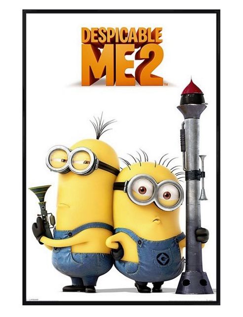 Image of Gloss Black Framed Despicable Me 2 The Armed Minions Poster