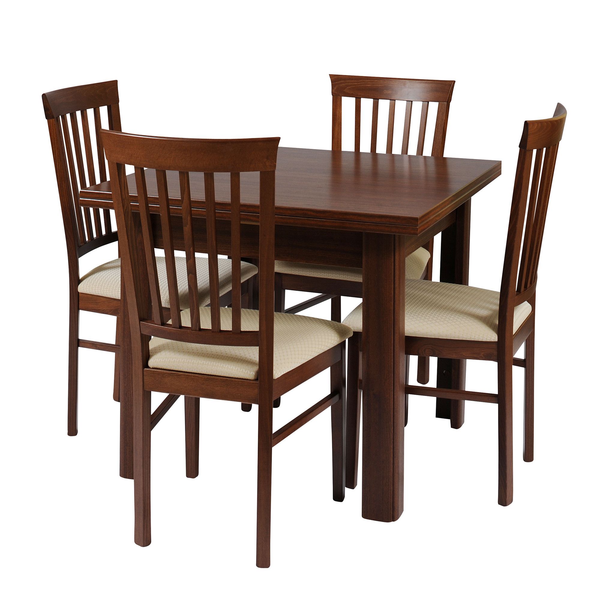 Caxton Byron Extending Dining Set with Slatted Back Chairs in Mahogany at Tesco Direct