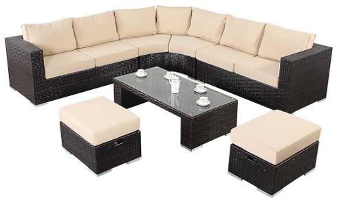 Image of Luxan Wgf-103 Port Royal Luxe Round Corner Sofa Set
